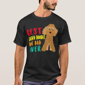 Mannen beste gouden hond vader ooit vaderdag F T-shirt