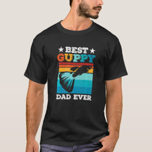 Mannen Beste Guppy Papa Ooit  Aquarium Vis Kweker  T-shirt