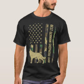 Mannen beste herdershond Vader Camouflage Ameri T-shirt (Voorkant)