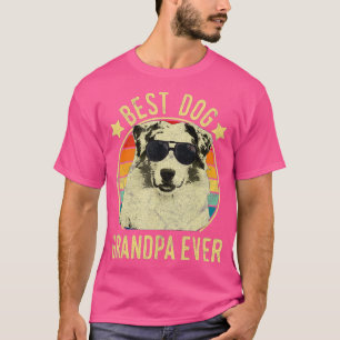 Mannen beste hond opa over Australisch herdervet T-shirt