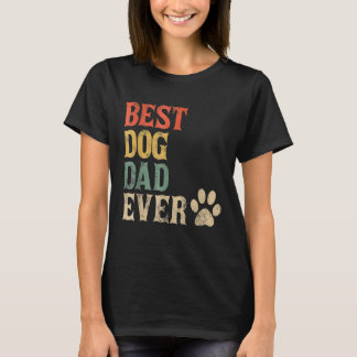 Mannen beste hond vader ooit hond hond papa Retro T-shirt