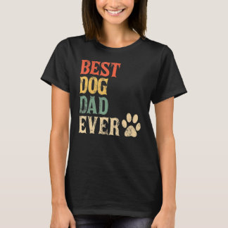 Mannen beste hond vader ooit  hond papa Retro D T-shirt