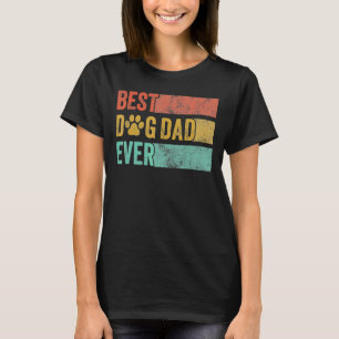 Mannen beste hond vader ooit retro hond papa huisd t-shirt