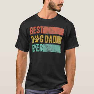 Mannen beste hond vader ooit retro hond papa huisd t-shirt