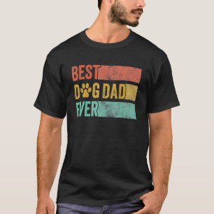 Mannen beste hond vader ooit retro hond papa huisd t-shirt