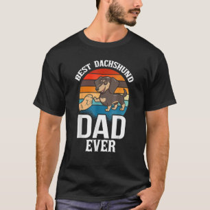 Mannen beste hond vader ooit teckel retro vet t-shirt