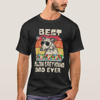 Mannen Beste Italiaanse Greyhound Vader Ooit Retro T-shirt