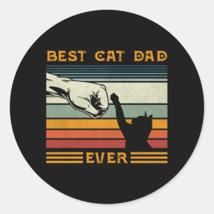 Mannen beste kat pap ooit ronde sticker