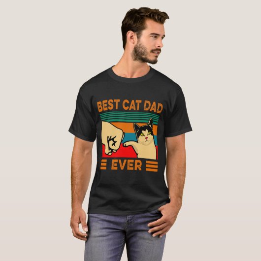 Mannen  beste kat pap ooit  t-shirt (Voorkant volledig)