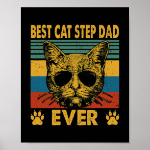 Mannen beste kat Stap pa ooit grappige kat vader Poster