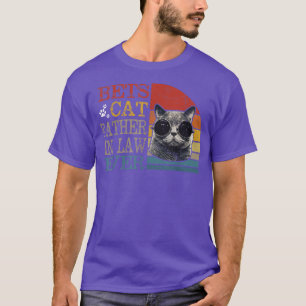 Mannen  beste kat vader in wet ooit grappig C T-shirt