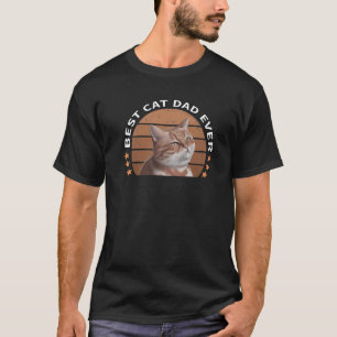 Mannen beste kat vader ooit! kat papa Retro T-shirt