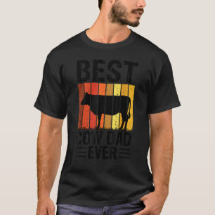 Mannen beste Koe pap ooit Koe Boerderij boer retro T-shirt