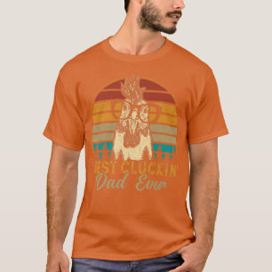 Mannen beste luienvader ooit kip papa Retro Farme T-shirt