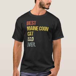 Mannen Beste Maine Coon Kat Vader Kat T-shirt