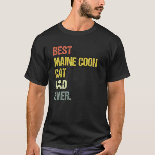 Mannen Beste Maine Coon Kat Vader Kat T-shirt