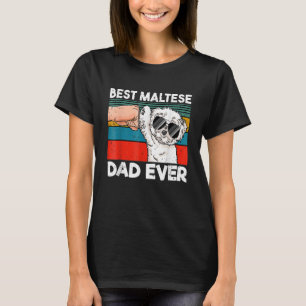 Mannen beste Maltese vader ooit getto vuist hond T-shirt