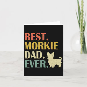 Mannen Beste Morkie Dog Pap Ooit vaderdag Kaart