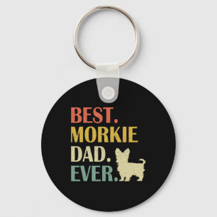 Mannen Beste Morkie Dog Pap Ooit vaderdag Sleutelhanger