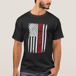 Mannen beste neef ooit Amerikaanse vlag Funny Cous T-shirt