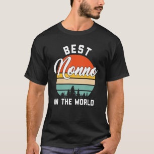 Mannen beste nonno ter wereld italiaanse opa t-shirt