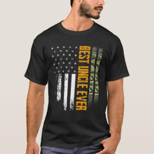 Mannen  beste oom ooit Camo American Flag Di T-shirt