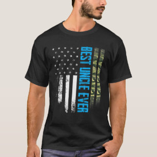 Mannen beste oom ooit Camo American Flag Di T-shirt