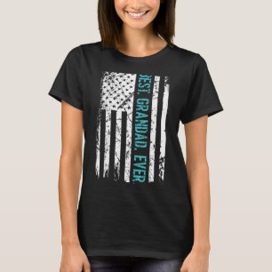 Mannen beste opa ooit Amerikaanse vlag vader's D T-shirt