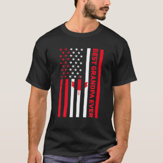 Mannen beste opa ooit Canada Amerikaanse vlag Cana T-shirt