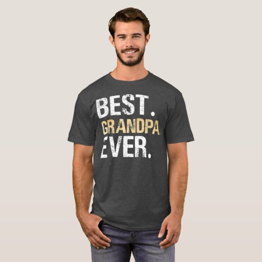 Mannen beste opa ooit grafische Great Fathers Day T-shirt (Voorkant volledig)