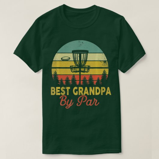 Mannen  beste opa op Par Disk Golf Gift da T-shirt (Design voorkant)