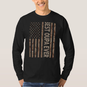 Mannen beste Oupa ooit Amerikaanse vlag opa Fath T-shirt