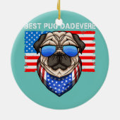 Mannen beste pap ooit Amerikaanse vlag Keramisch Ornament (Achterkant)