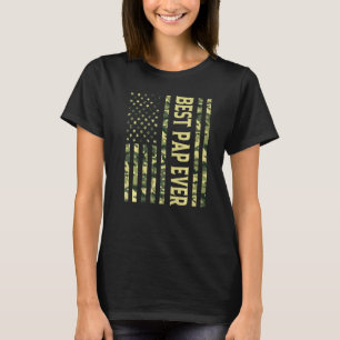 Mannen beste pap ooit Amerikaanse vlag opa fathe T-shirt