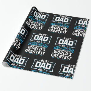 Mannen Beste pap pap 's werelds grootste nr.1 Cadeaupapier