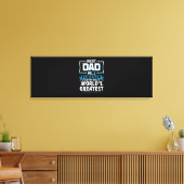 Mannen Beste pap pap 's werelds grootste nr.1 Canvas Afdruk (Insitu (Woonkamer))