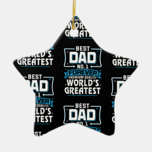 Mannen Beste pap pap 's werelds grootste nr.1 Keramisch Ornament