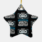 Mannen Beste pap pap 's werelds grootste nr.1 Keramisch Ornament (Achterkant)