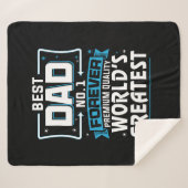 Mannen Beste pap pap 's werelds grootste nr.1 Sherpa Deken (Voorkant (horizontaal))