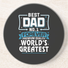 Mannen Beste pap pap 's werelds grootste nr.1 Zandsteen Onderzetter