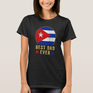 Mannen Beste Papa Ooit Cubaanse Vader Cuba Land Vl T-shirt