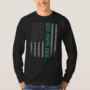 Mannen beste papaver ooit Amerikaanse vlag voor va T-shirt