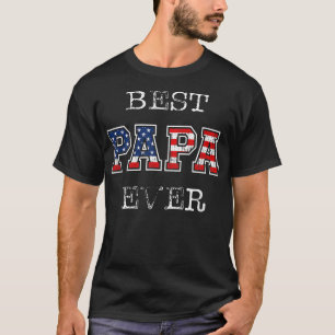 Mannen beste papieren vader ooit - Amerikaanse vla T-shirt