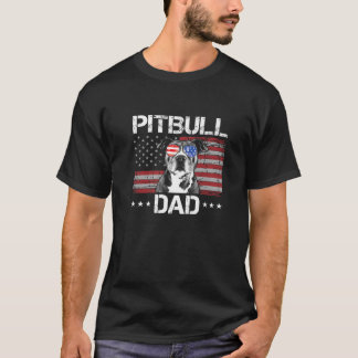 Mannen beste pappa ooit Amerikaanse vlag Funny Dog T-shirt