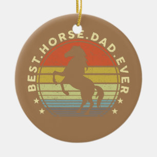 Mannen beste pappa ooit Paard Keramisch Ornament