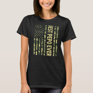 Mannen Beste Pepo Ooit Amerikaanse vlag Opa Fath T-shirt