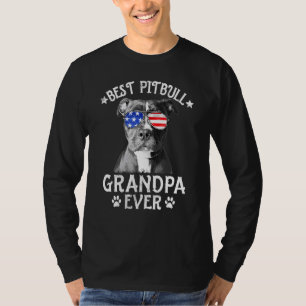Mannen beste Pitbull opa Ever Dog Dad American Fl T-shirt