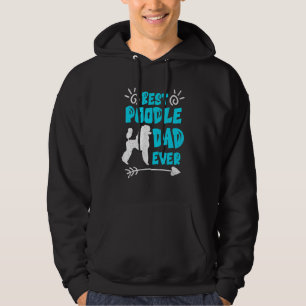 Mannen Beste Poodle Papa Ooit Hondeneigenaar Vin Hoodie