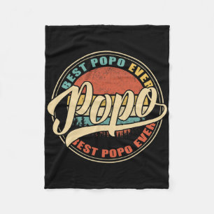 Mannen beste pop ooit retro Funny Gifts Dad Fleece Deken