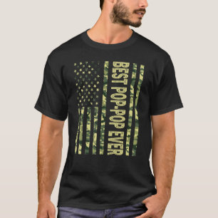 Mannen beste Pop-Pop ooit Amerikaanse vlag opa T-shirt
